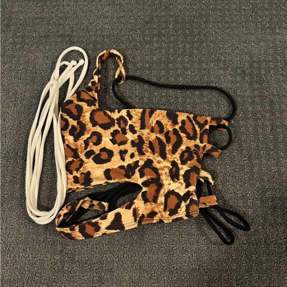 Leopard Print Girls' Tank Top - Brown